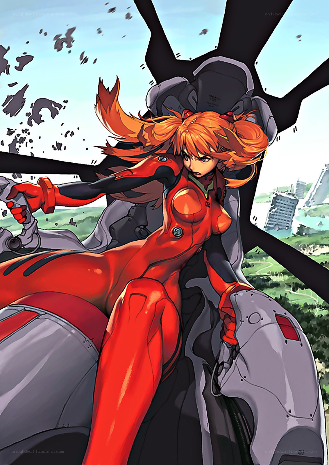 Evangelion pilot in action