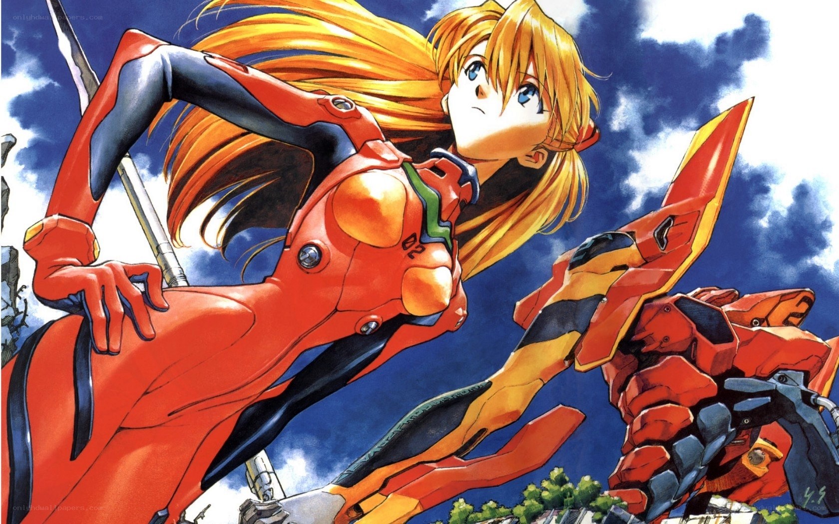Evangelion pilot in action