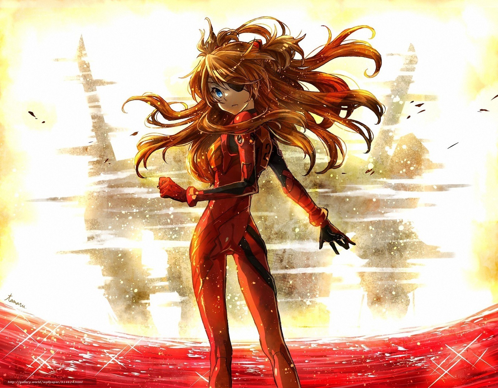 Evangelion pilot in action