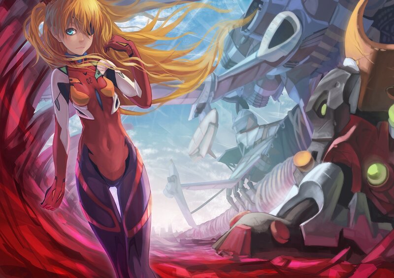Evangelion pilot in battle