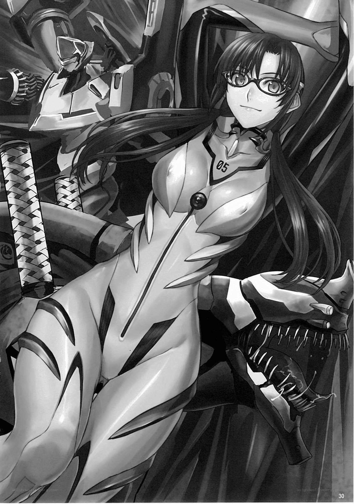 Evangelion pilot in cockpit