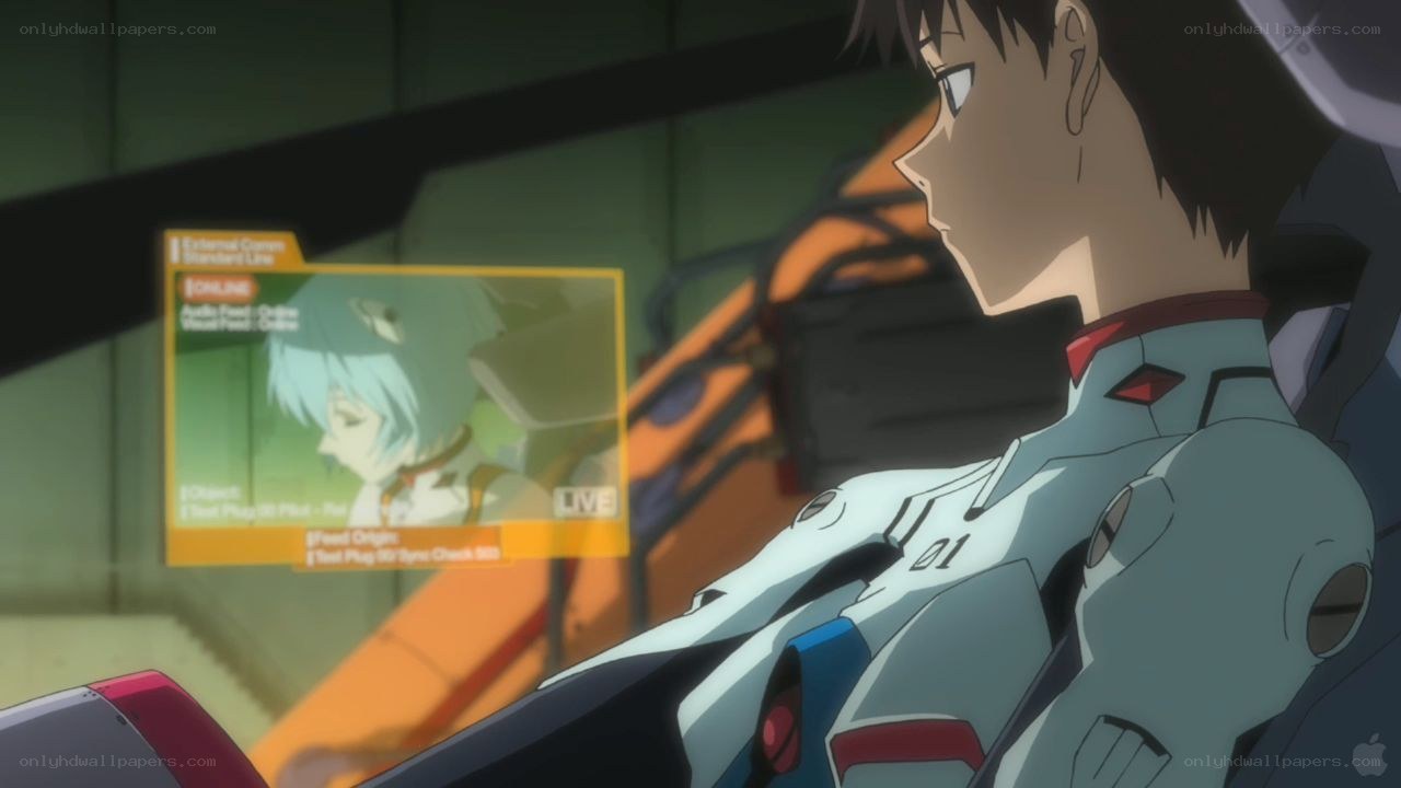 Evangelion pilot in cockpit