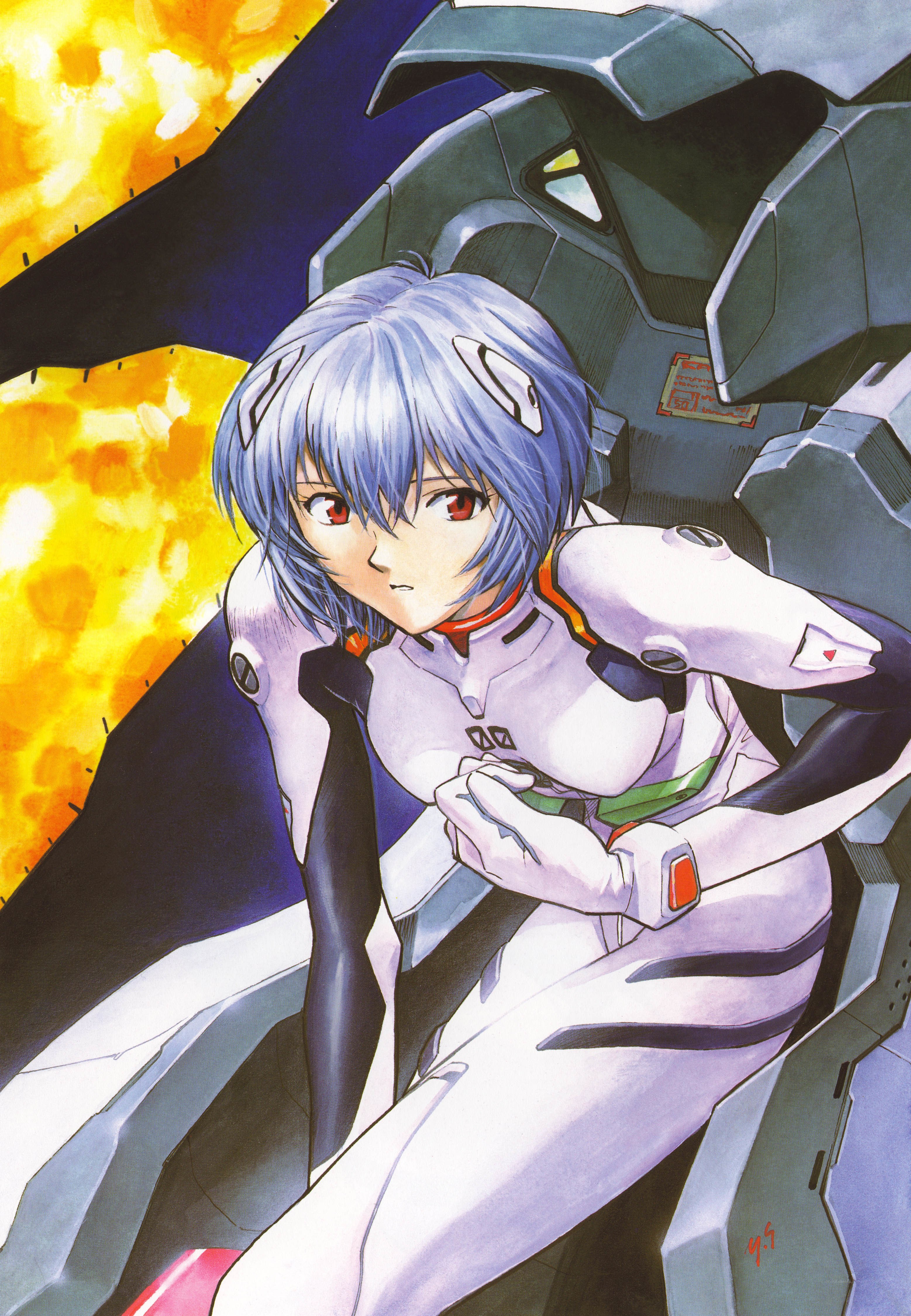 Evangelion pilot in cockpit