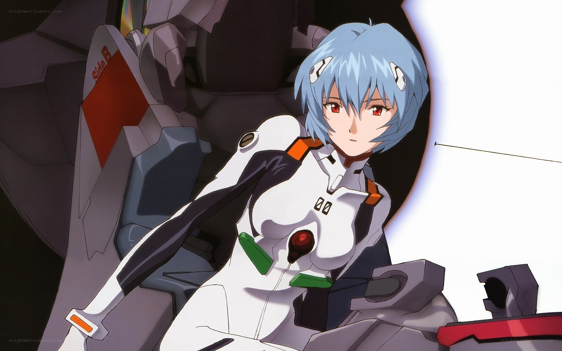 Evangelion pilot in cockpit