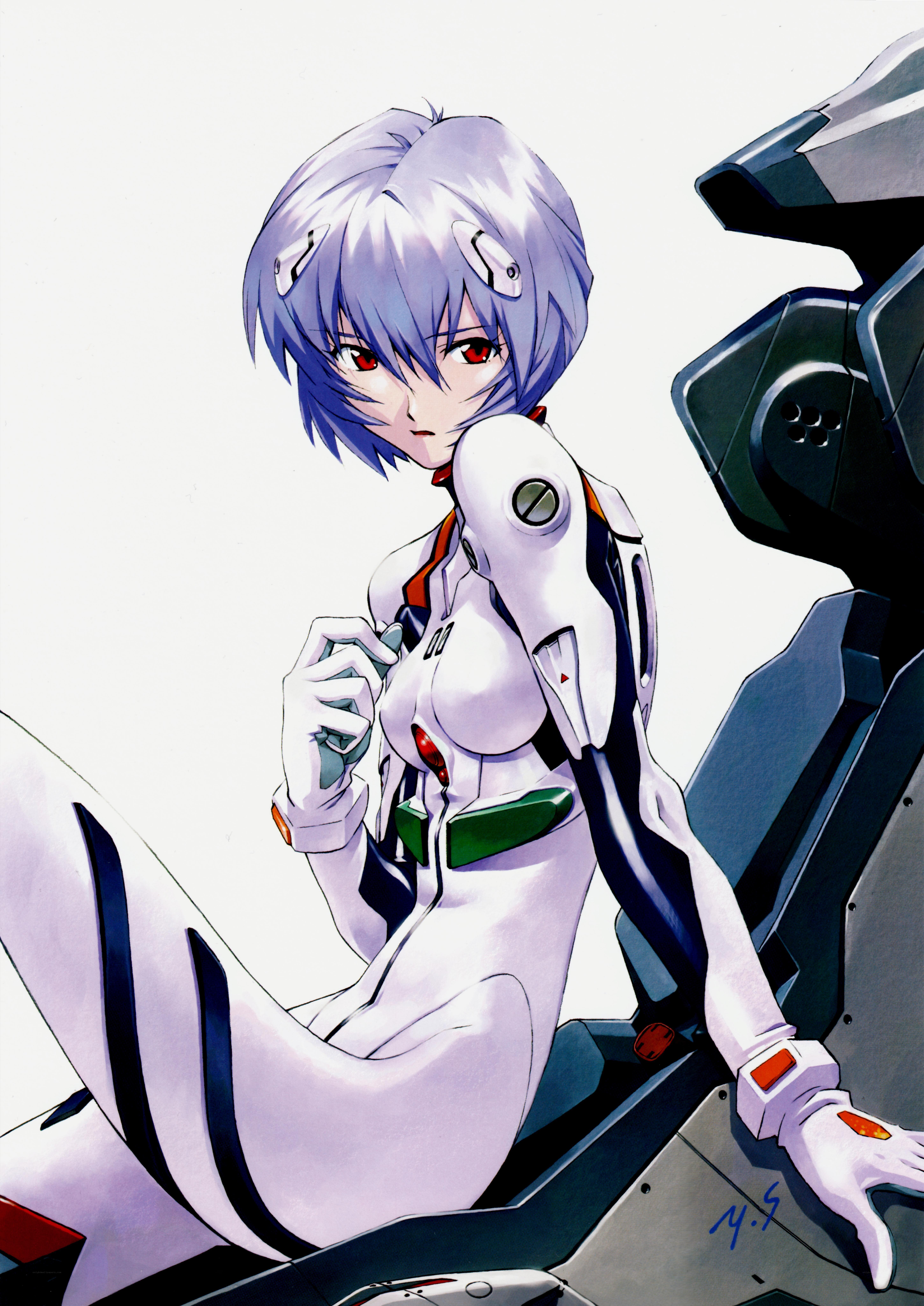 Evangelion pilot in plugsuit