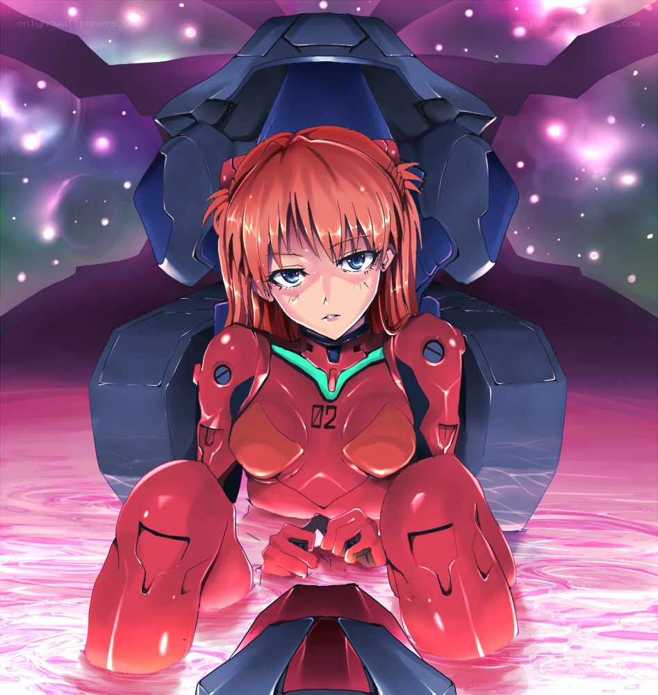 evangelion pilot in red suit