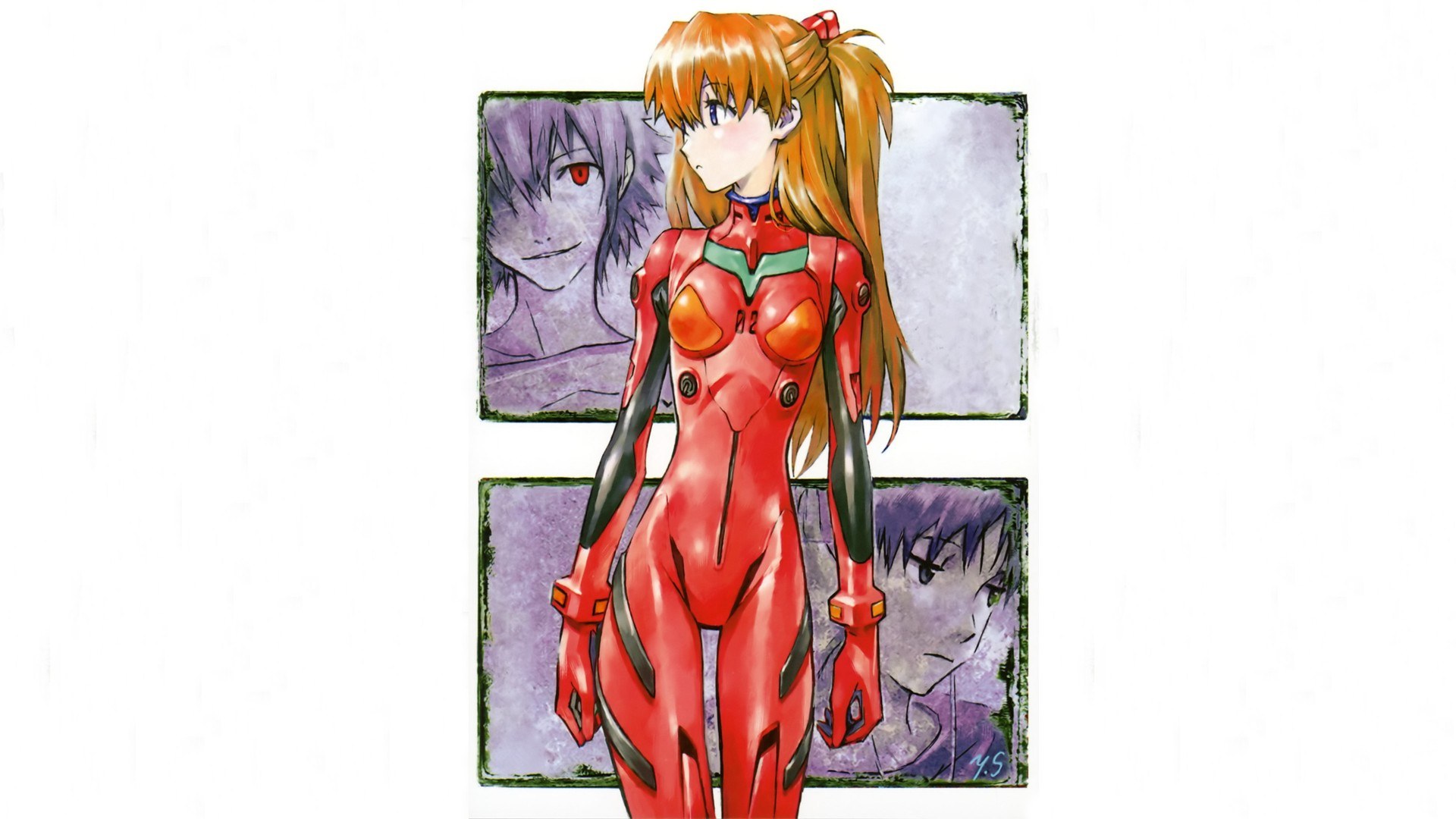 Evangelion pilot in red suit