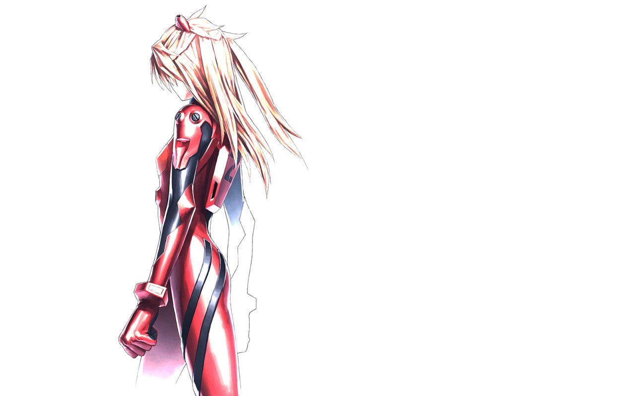 Evangelion pilot in red suit