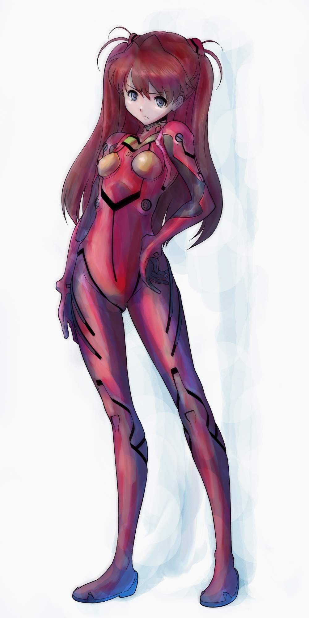 evangelion pilot in red suit