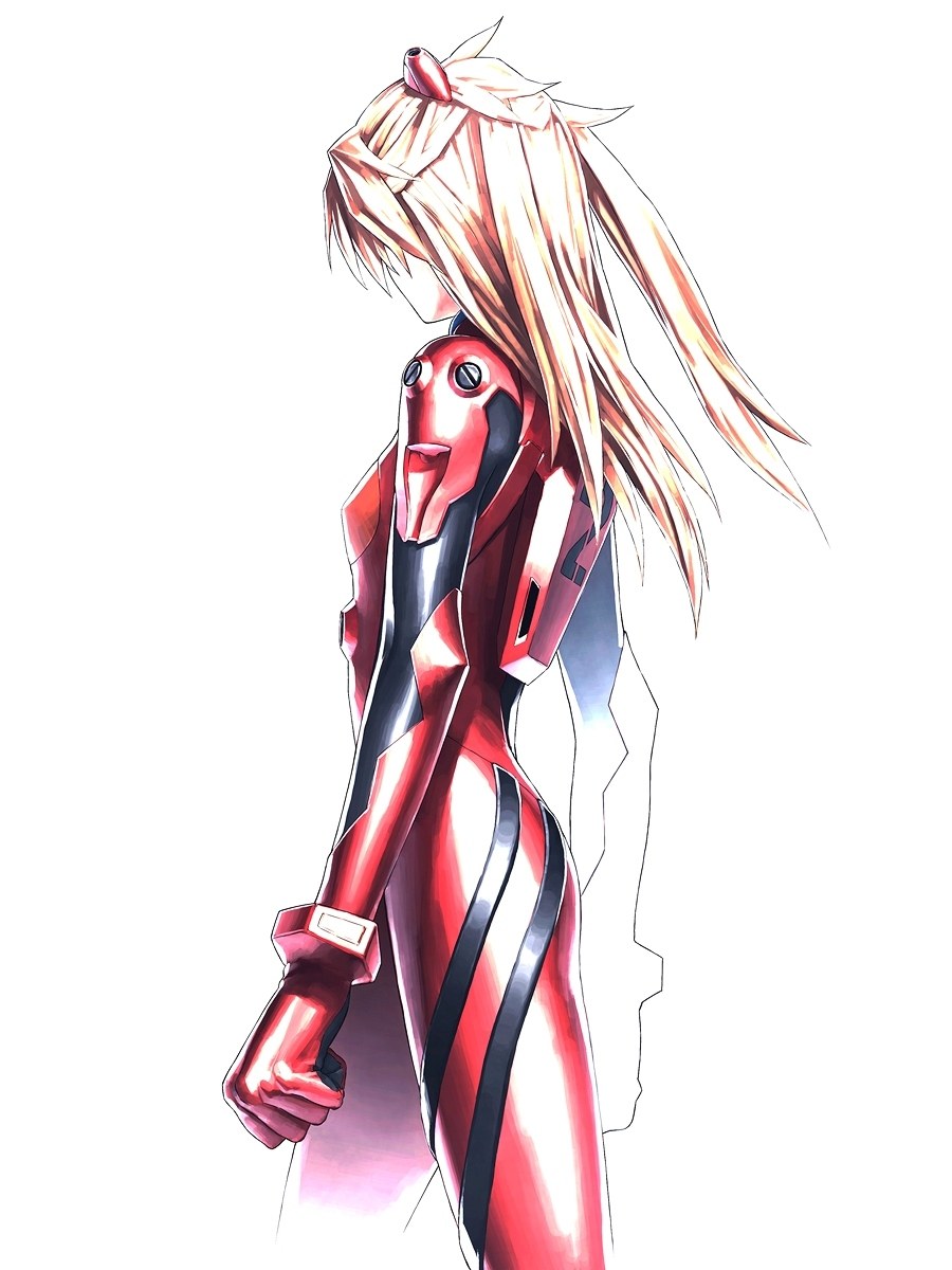 Evangelion pilot in red suit