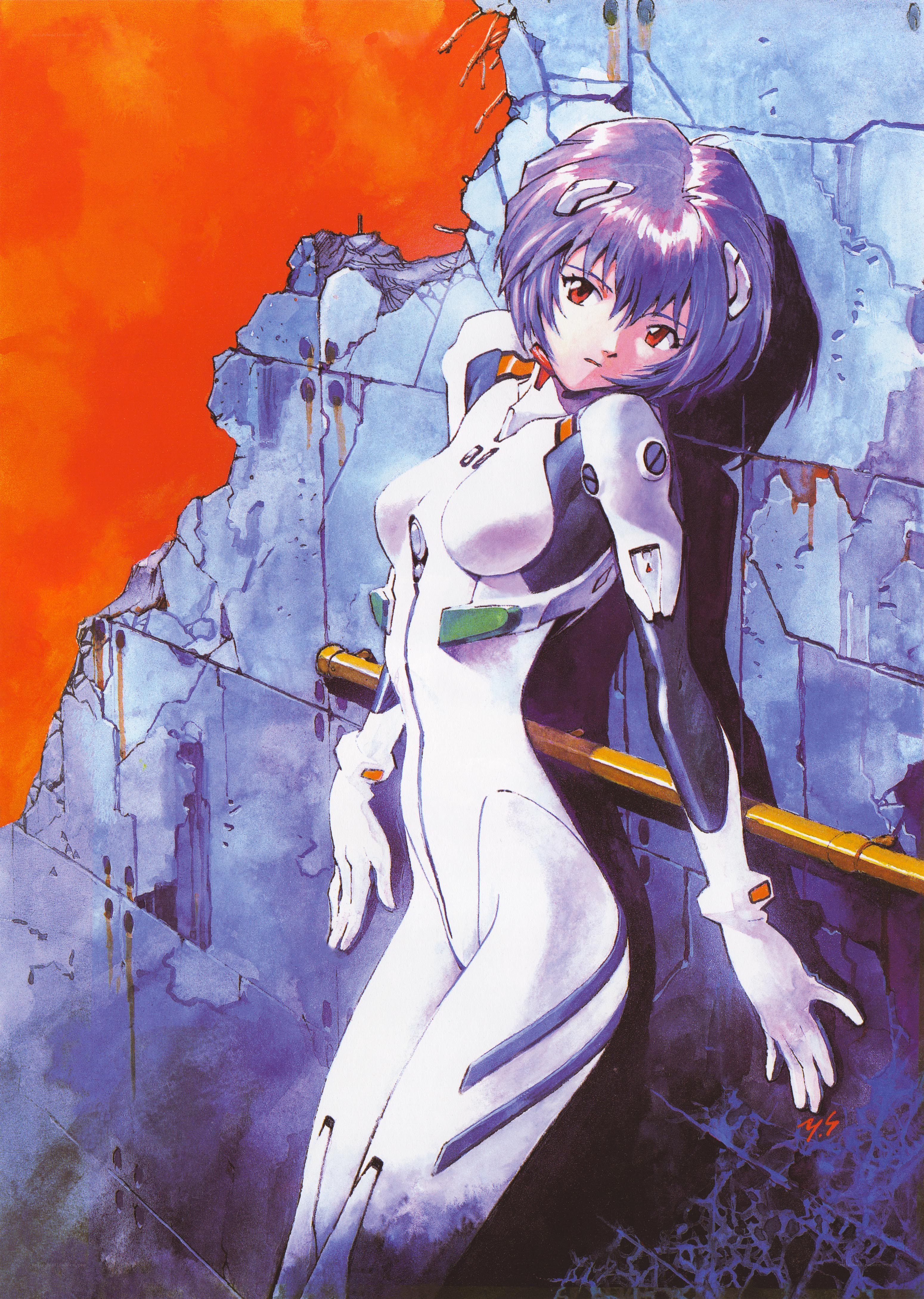 Evangelion pilot in ruins