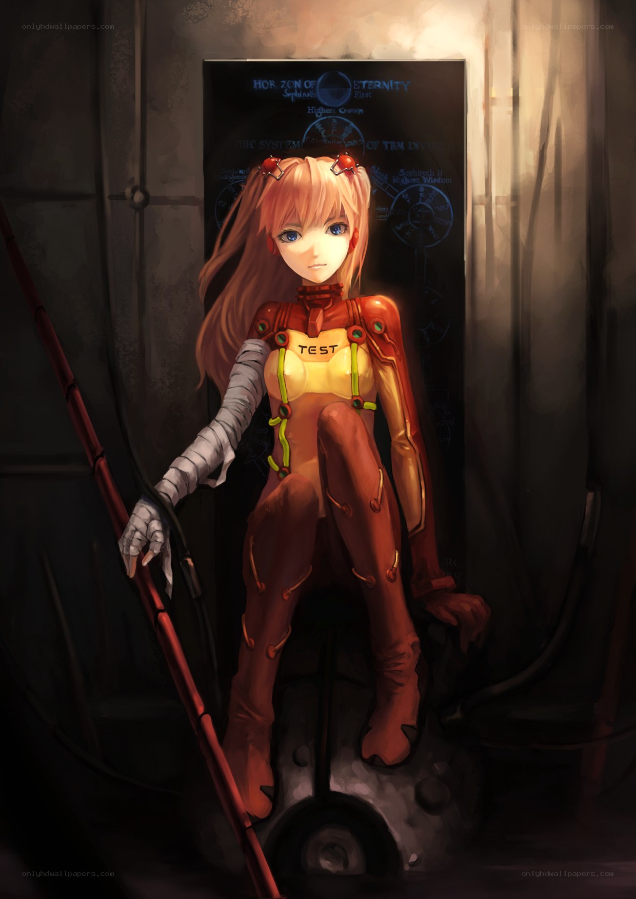 evangelion pilot in test suit