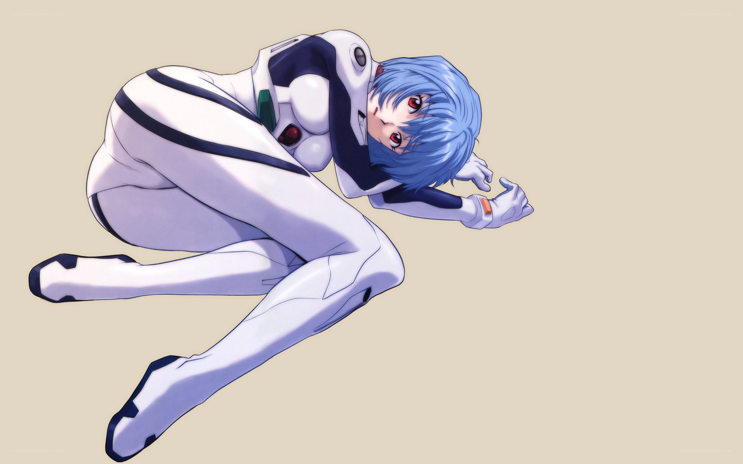 Evangelion pilot in white suit
