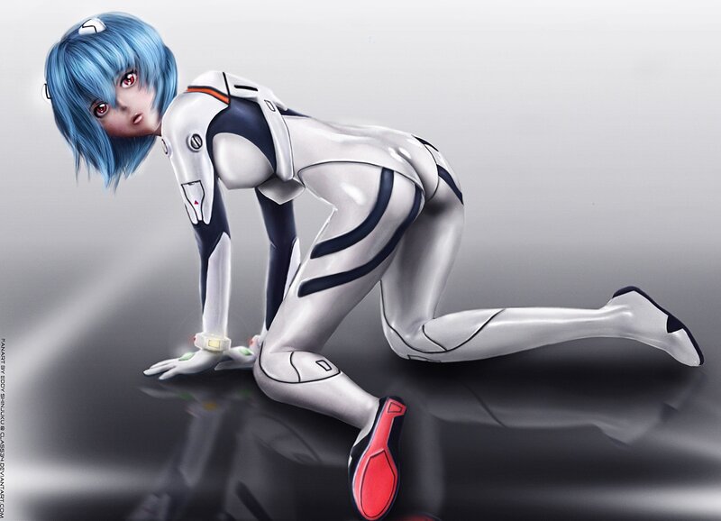 Evangelion pilot kneeling