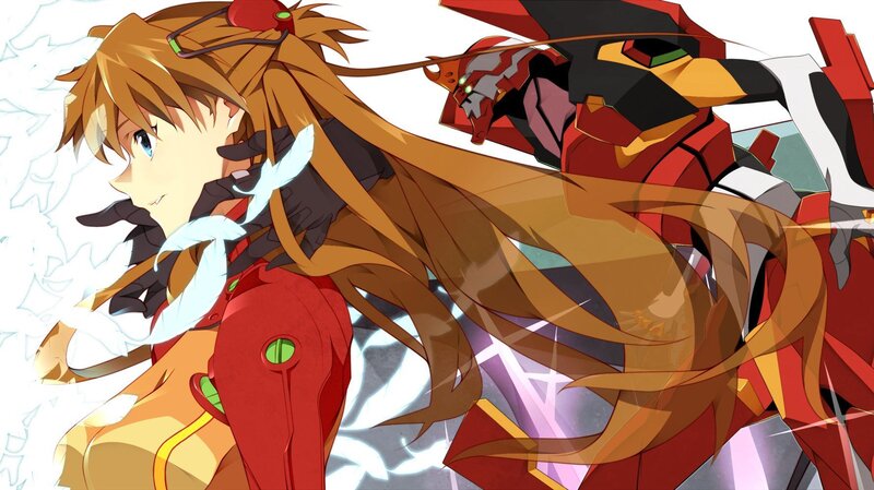Evangelion pilot with mech
