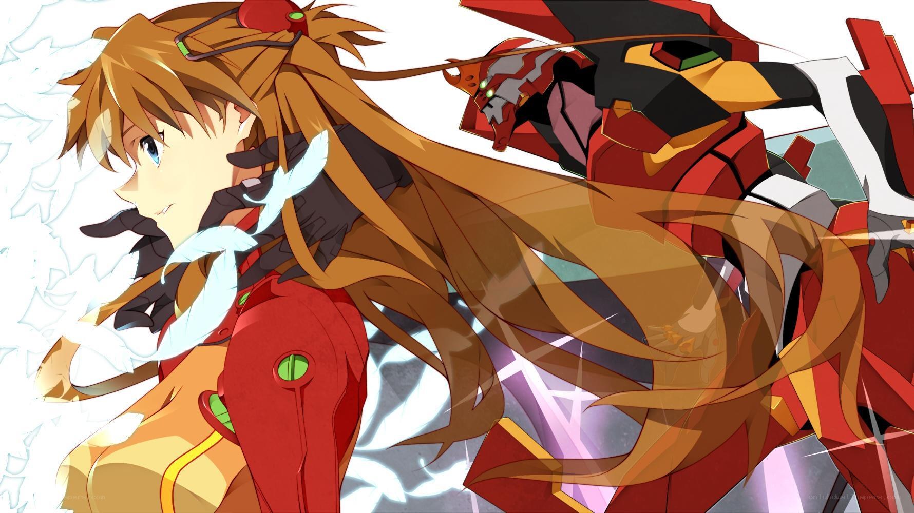 Evangelion pilot with mech