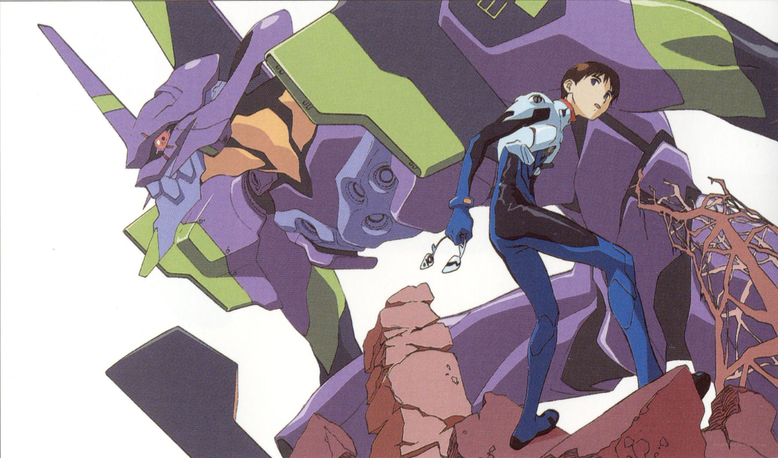 Evangelion pilot with mecha