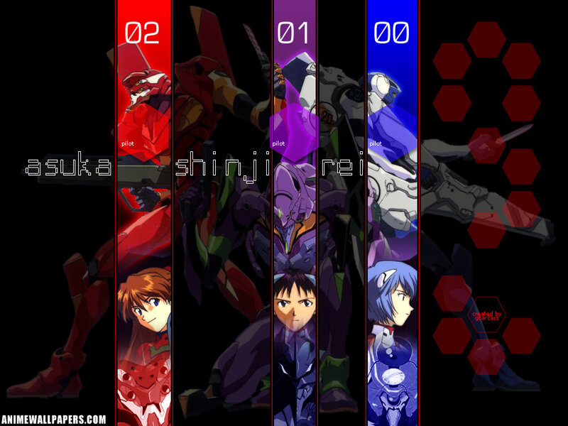 Evangelion pilots and mechs