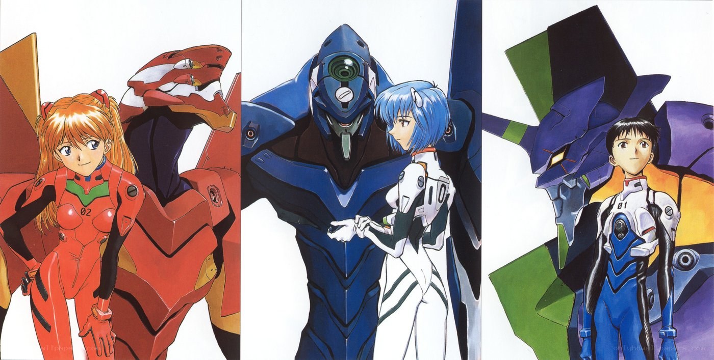 Evangelion pilots and mechs