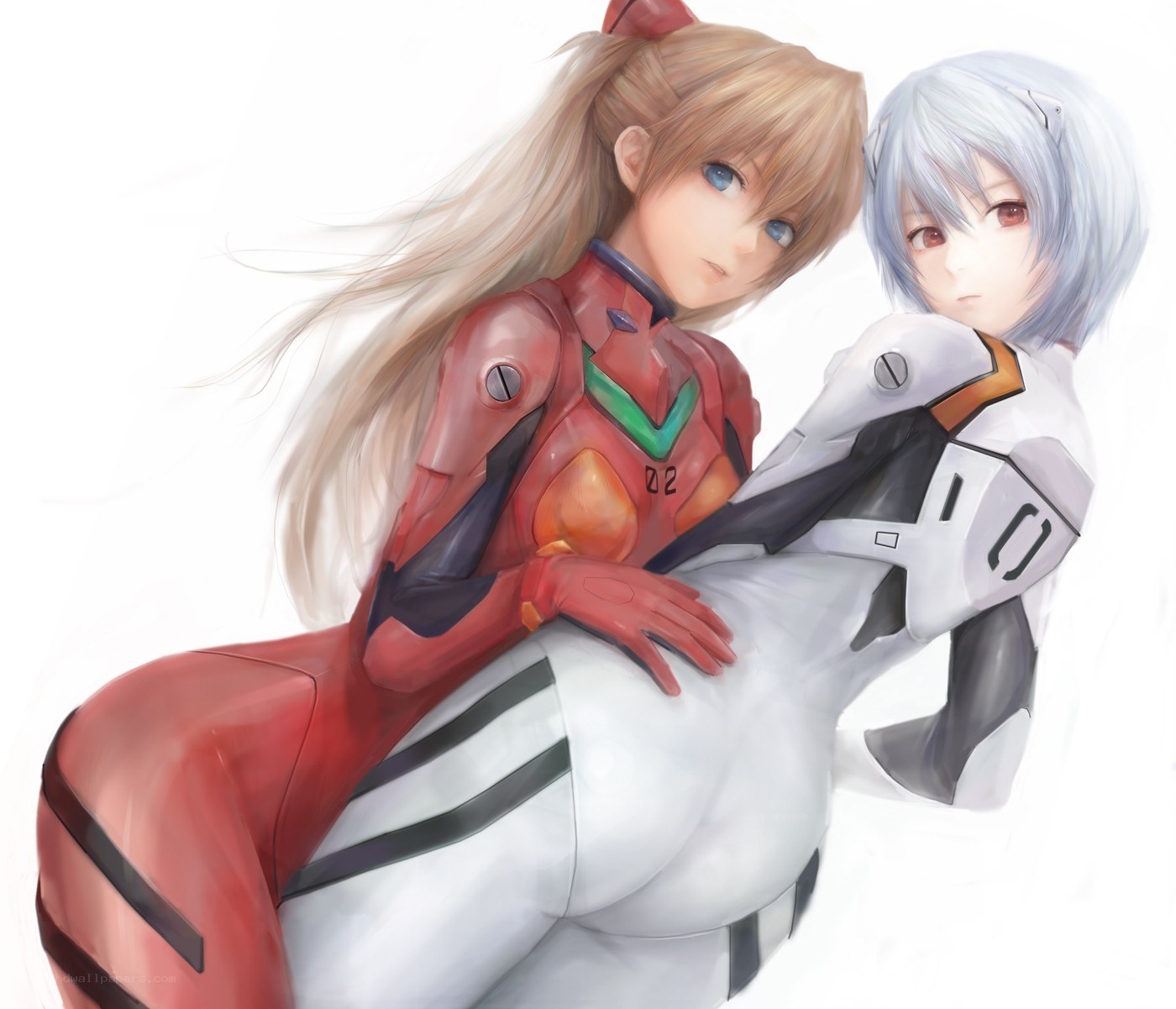 Evangelion pilots embrace