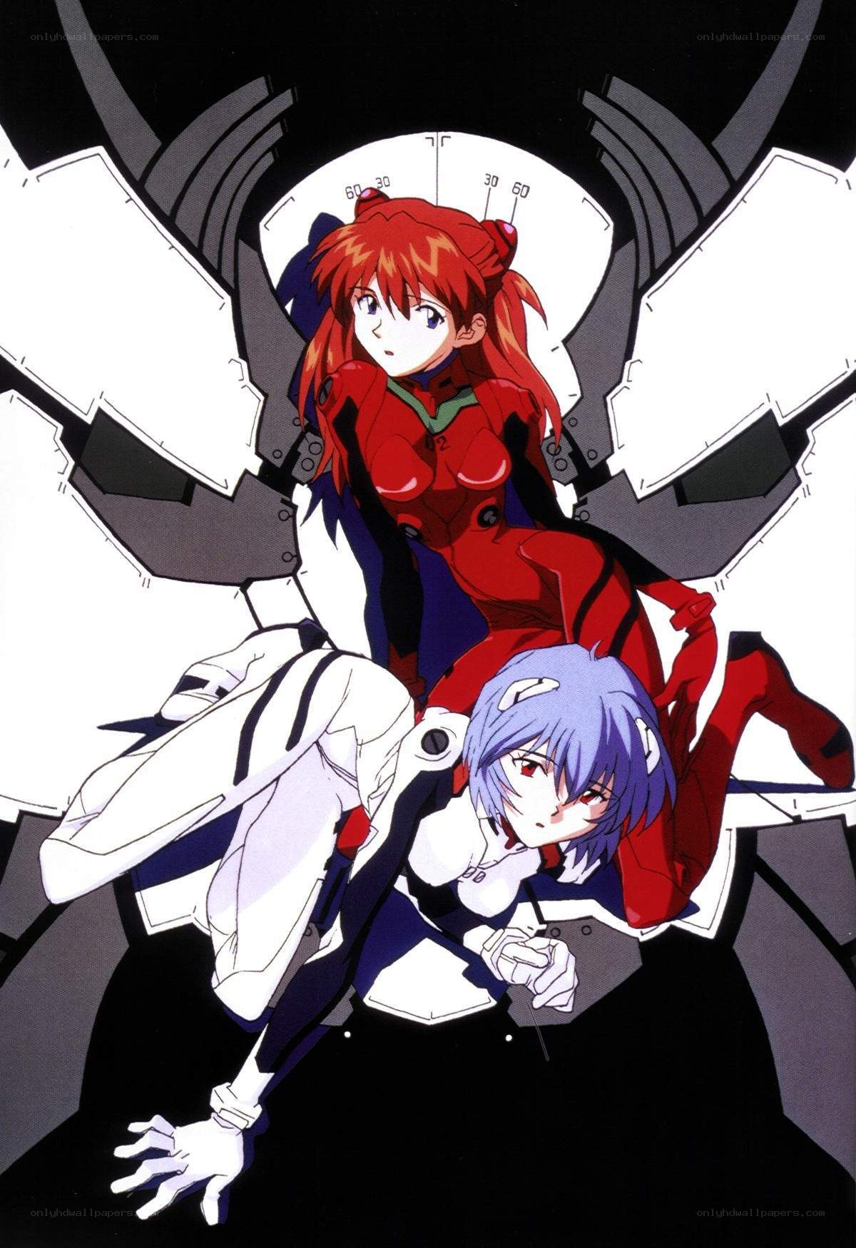 Evangelion pilots in cockpit