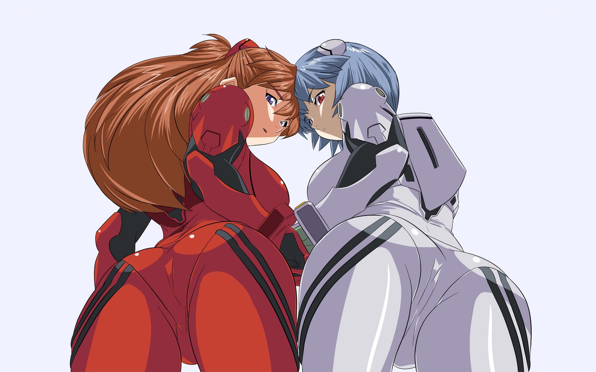 Evangelion pilots in cockpit