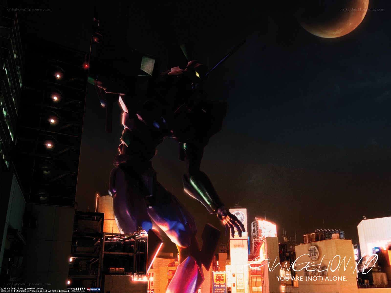 Evangelion robot in city