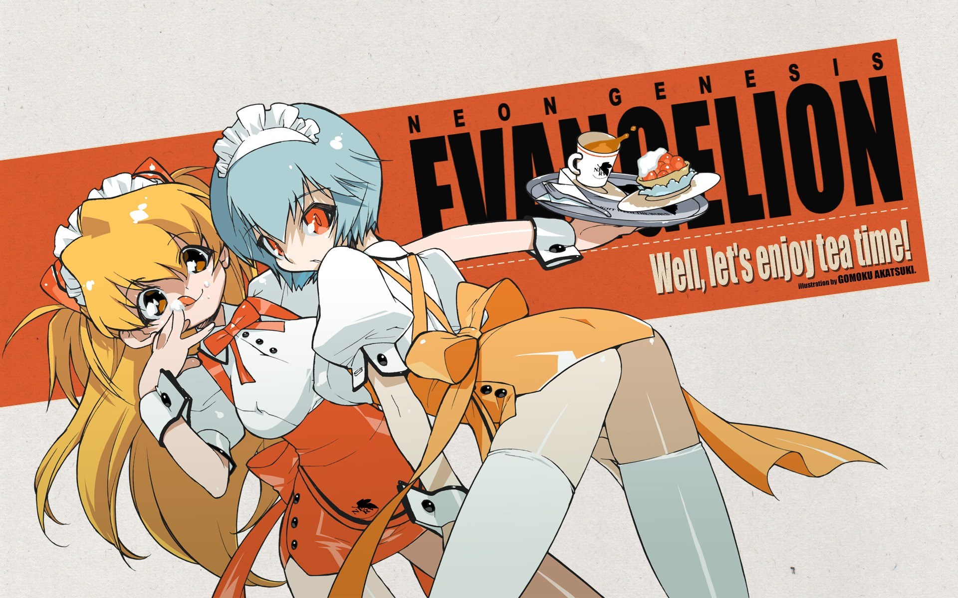 Evangelion tea time illustration
