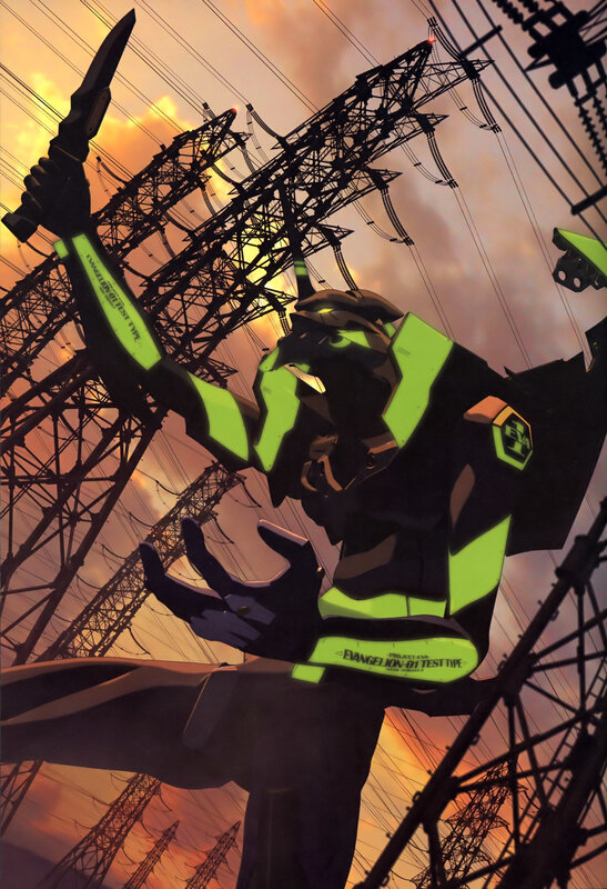 Evangelion test unit in power lines
