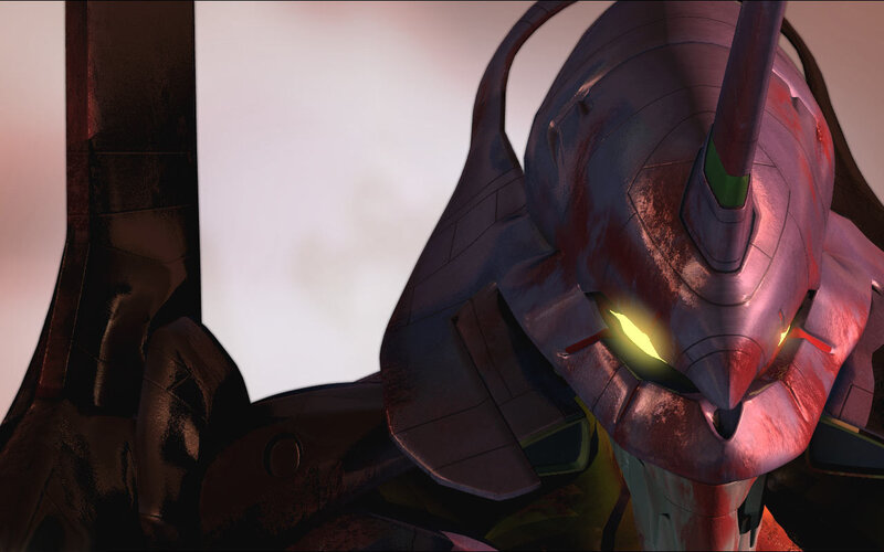 Evangelion Unit-01 head close-up