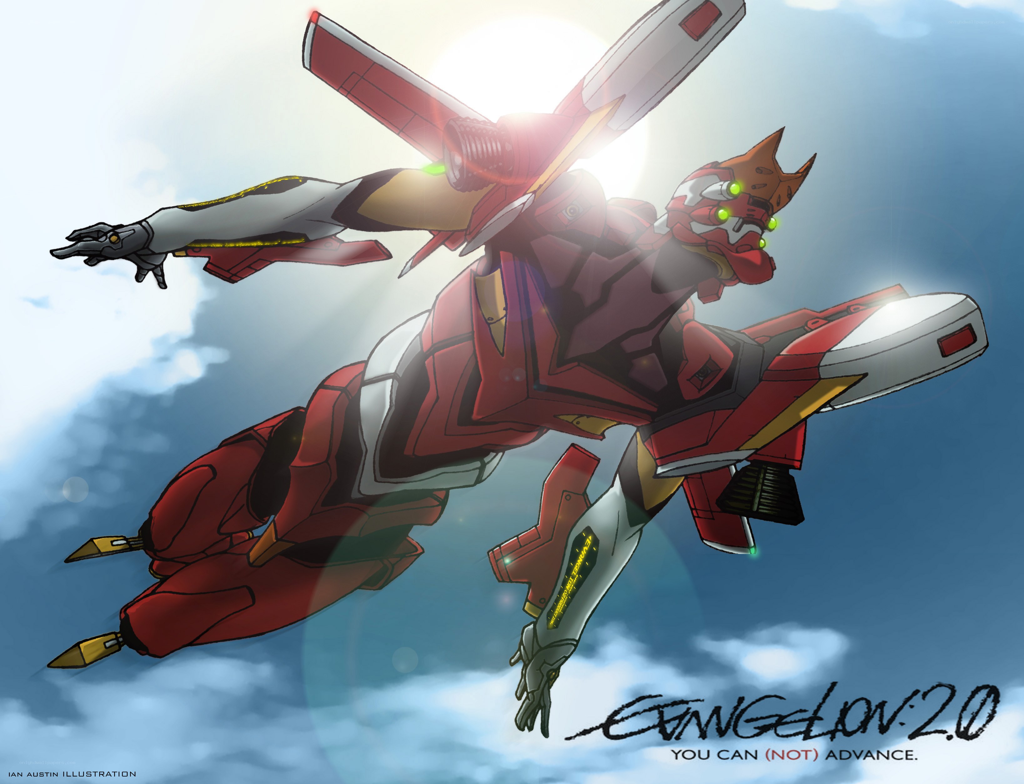 Evangelion Unit-01 in flight