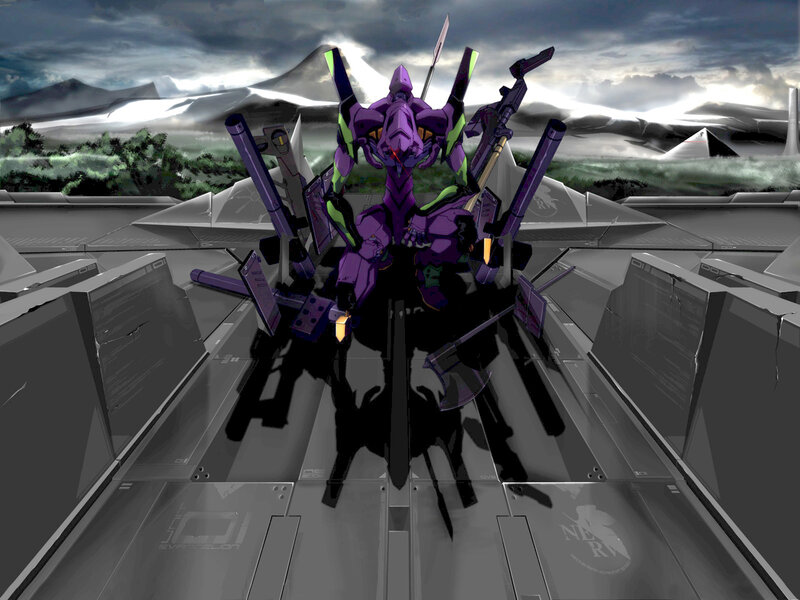 Evangelion Unit-01 with weapons