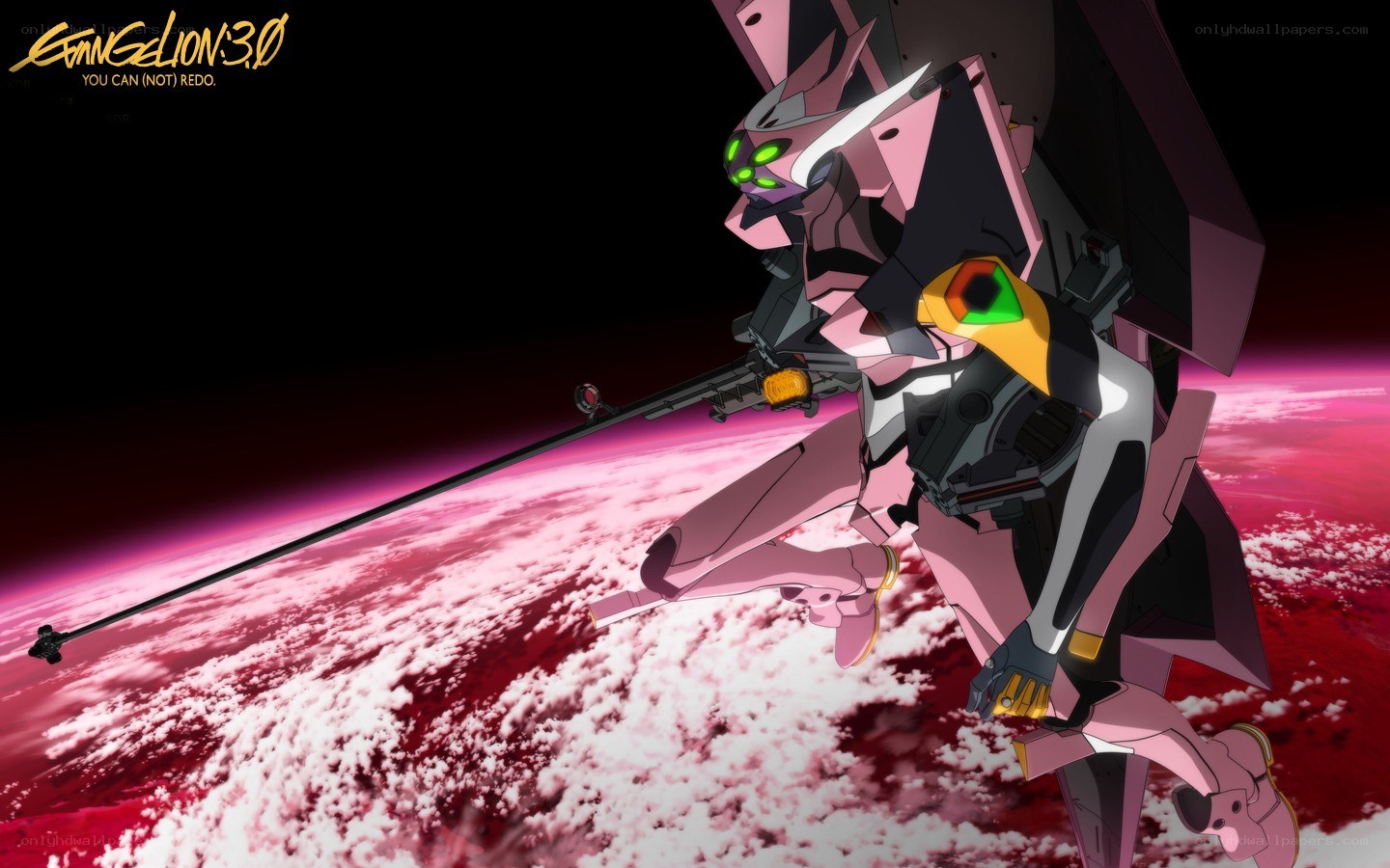 Evangelion Unit-02 in space