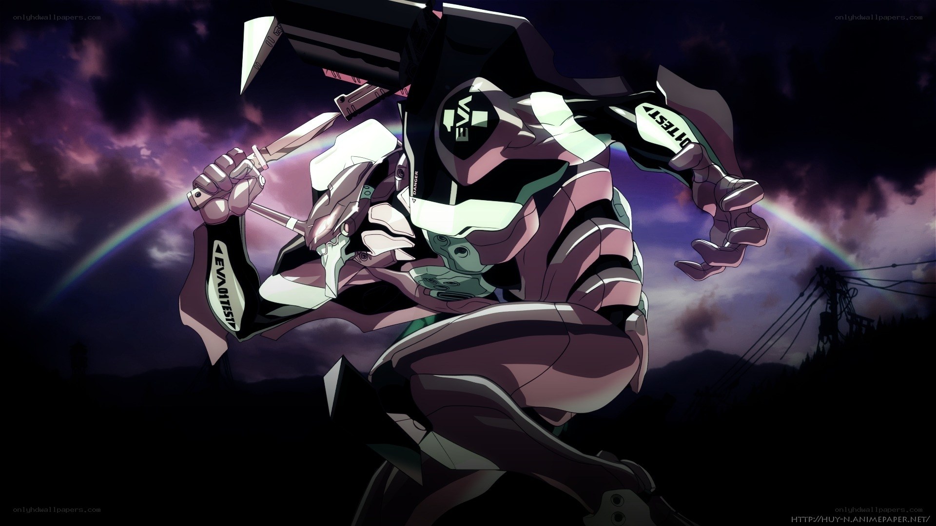 Evangelion unit in battle