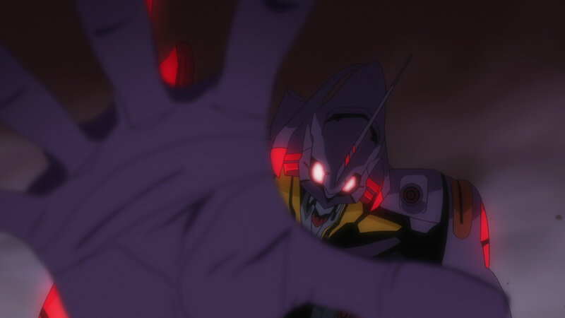 Evangelion unit in dark scene