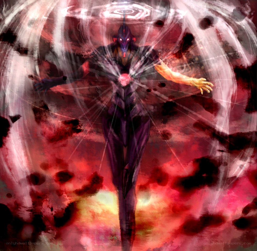 Evangelion unit in energy field