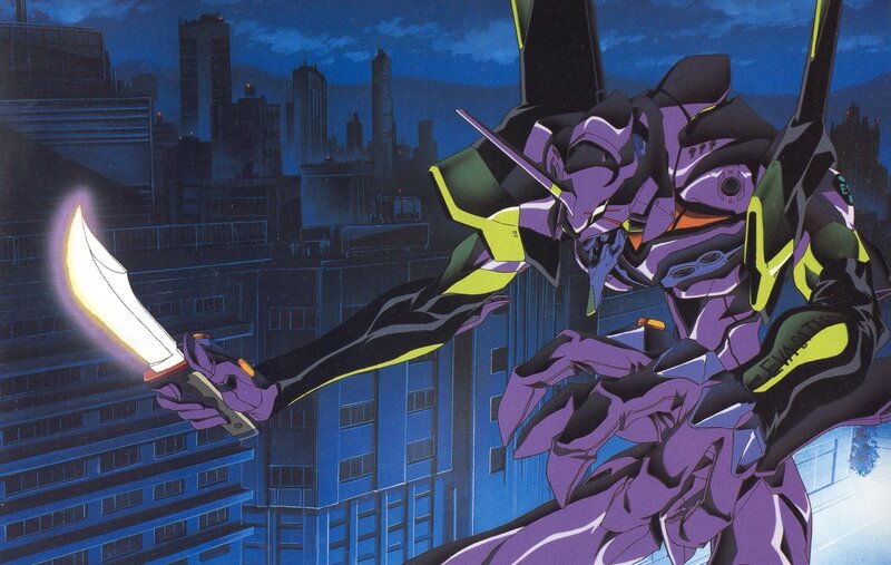 Evangelion unit with knife