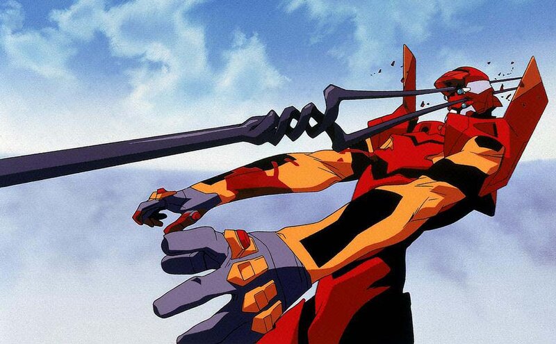 Evangelion unit with sword