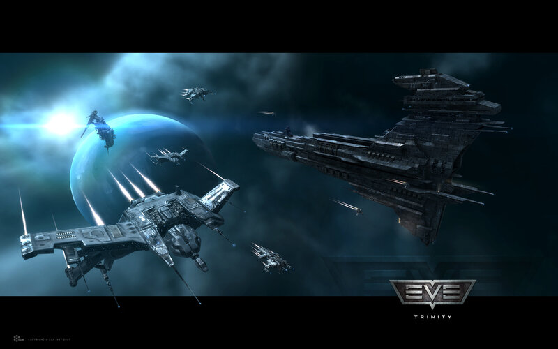 EVE Online spaceship battle