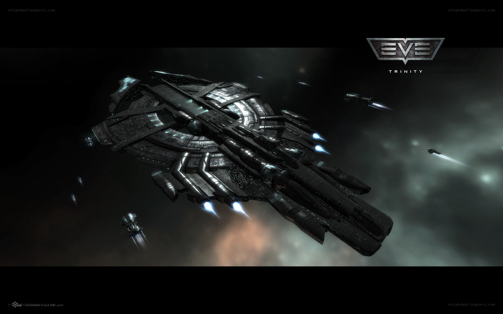 EVE Online spaceship in space