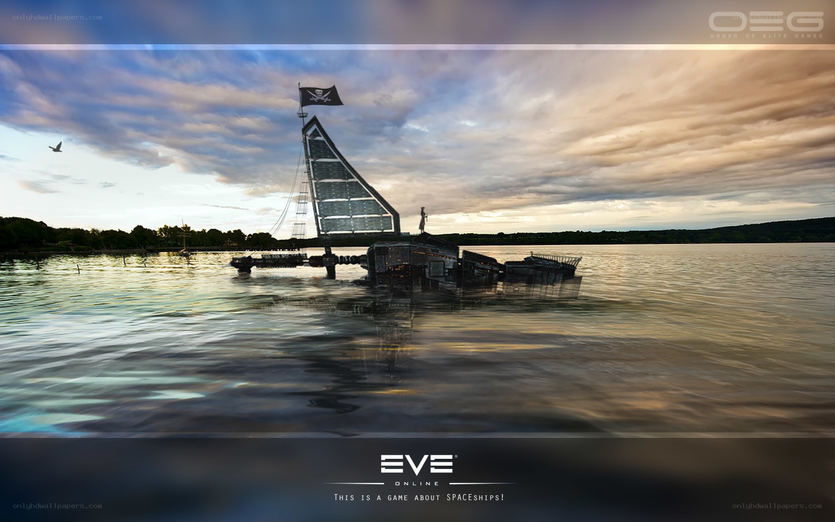 EVE Online spaceship wreck