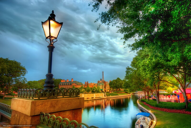 Evening at Epcot's France Pavilion