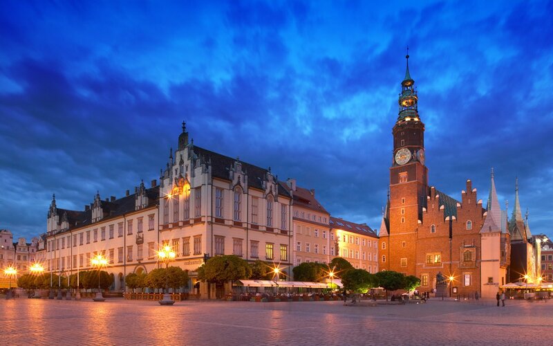 Evening at Krakow's Main Market Square