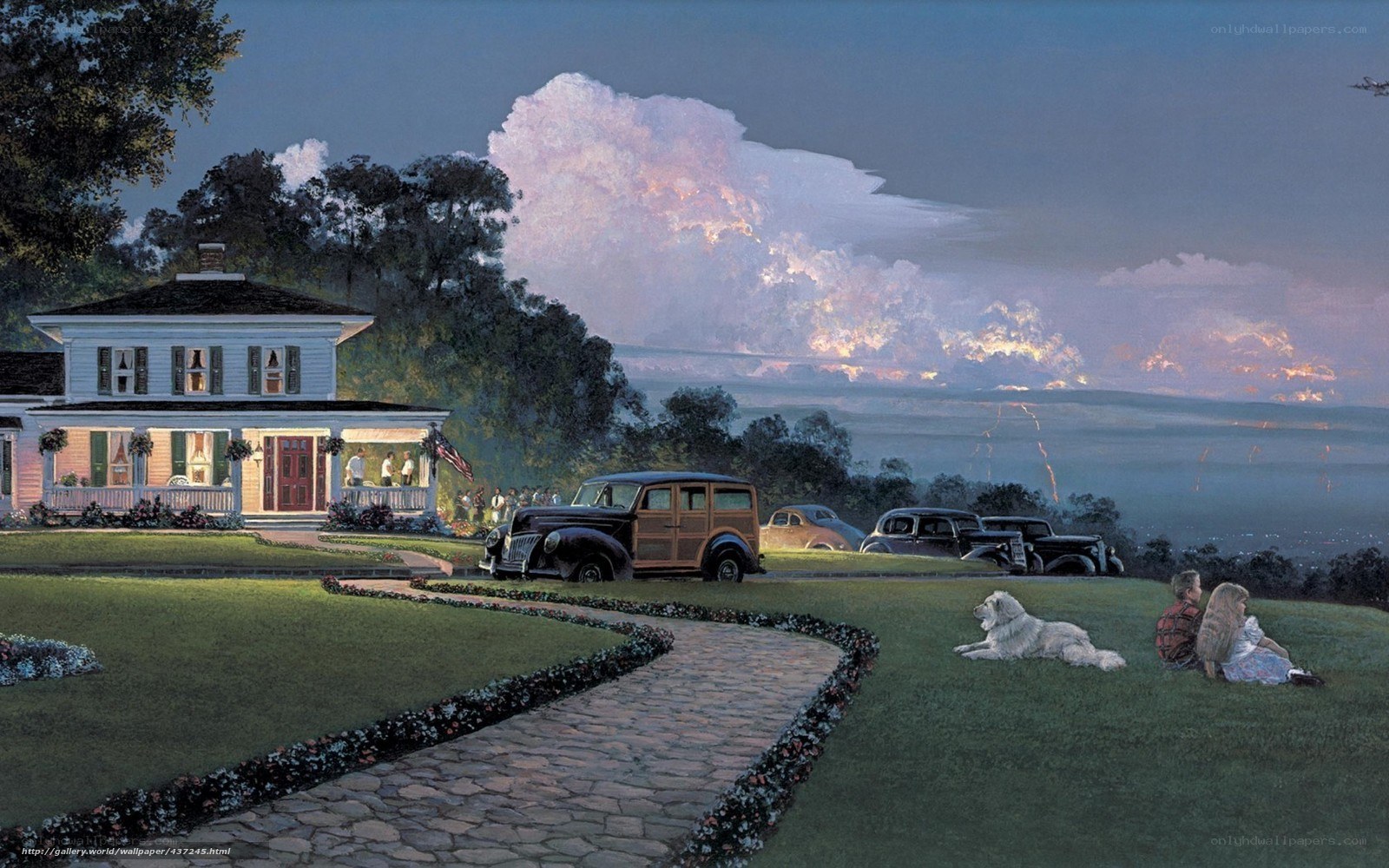 Evening at the farmhouse