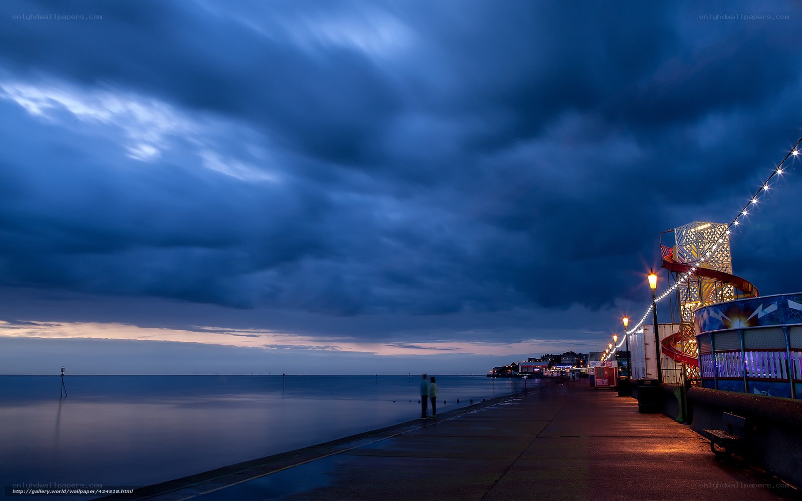 Evening at the seaside pier