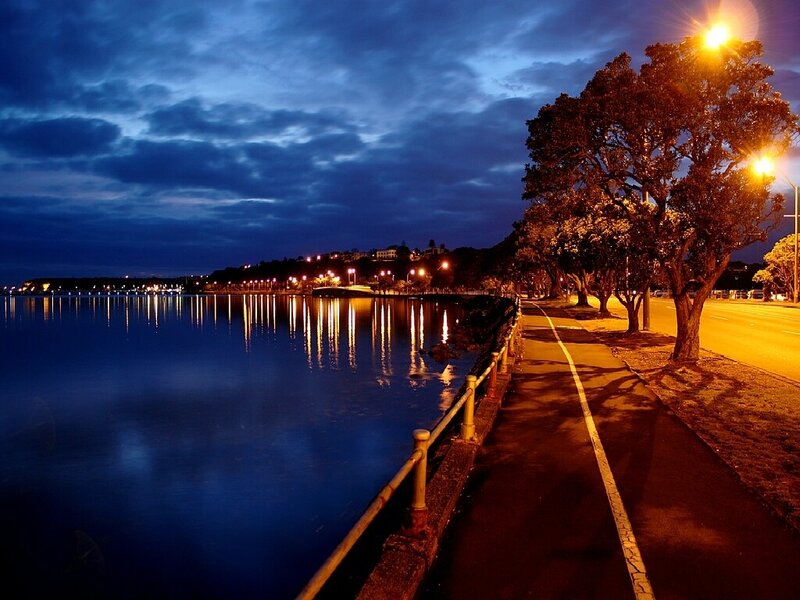 Evening by the waterfront