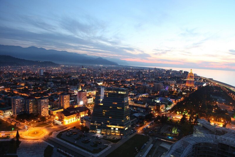 Evening cityscape of Batumi