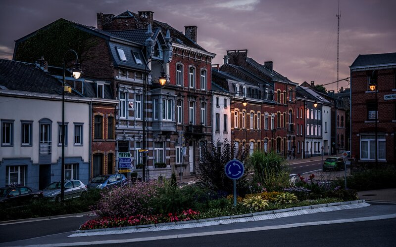 Evening in a European town