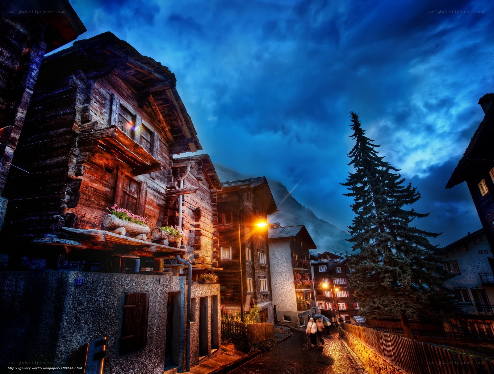 Evening in a mountain village