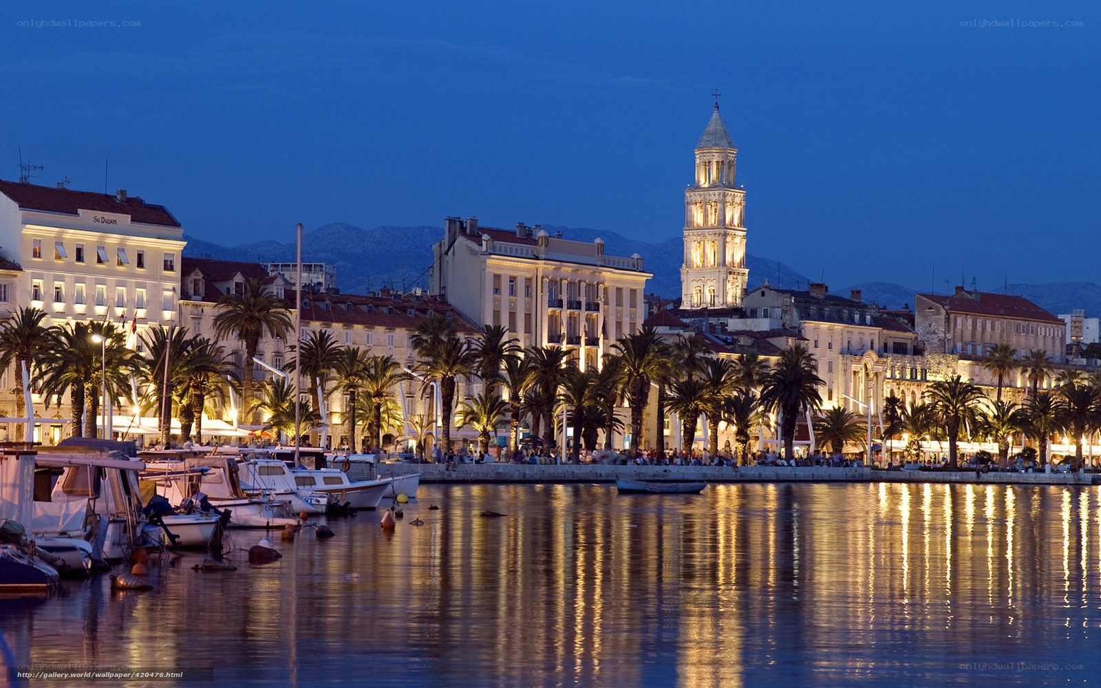 Evening in Split harbor